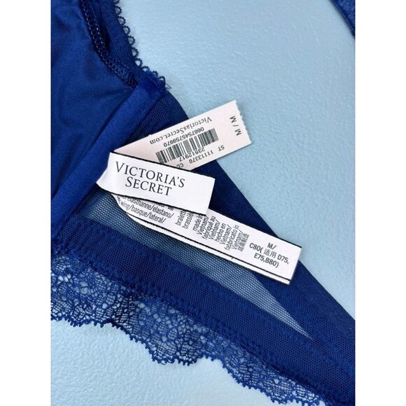 Victoria's Secret women's medium navy blue front close bralette wireless bra - Picture 7 of 8